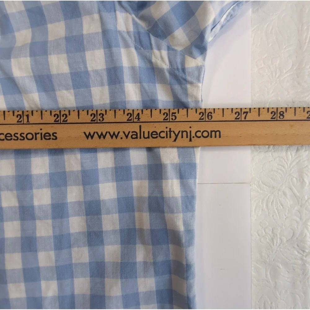 VTG Polo Ralph Lauren Caldwell Camp Collar Shirt Men's XL Gingham Blue White